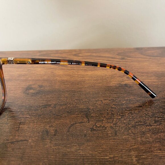 Women'sFoster Grant Design Optics Tortoise Shell Eyeglass Frames Only 52-17-140 - Picture 4 of 10